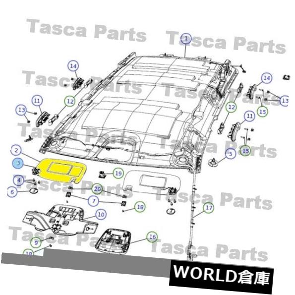 USサンバイザー 真新しい本物のMOPAR OEMの日曜日のバイザー＃1LS25HL1AD BRAND NEW GENUINE MOPAR OEM SUN VISOR #1LS25HL1AD 【並行輸入品】