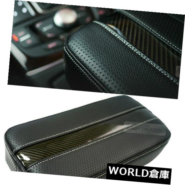 コンソールボックス KIA 2006-14セドナカーニバル用スポーツカーボンラインコンソールクッションホワイトステッチ Sports Carbon Line Console Cushion White Stitch for KIA 2006-14 Sedona Carnival 【並行輸入品】