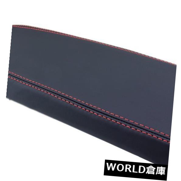 コンソールボックス シボレー春分10-17レッドステッチ用センターコンソールアームレストリアルレザーカバー Center Console Armrest Real Leather Cover for Chevy Equinox 10-17 Red Stitch 【並行輸入品】