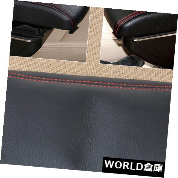 コンソールボックス 黒革赤ステッチコンソール蓋アームレストカバーフィット2003-2007ホンダアコード Black Leather Red Stitching Console Lid Armrest Cover fit 2003-2007 Honda Accord 【並行輸入品】｜カスタムパーツ WORLD倉庫