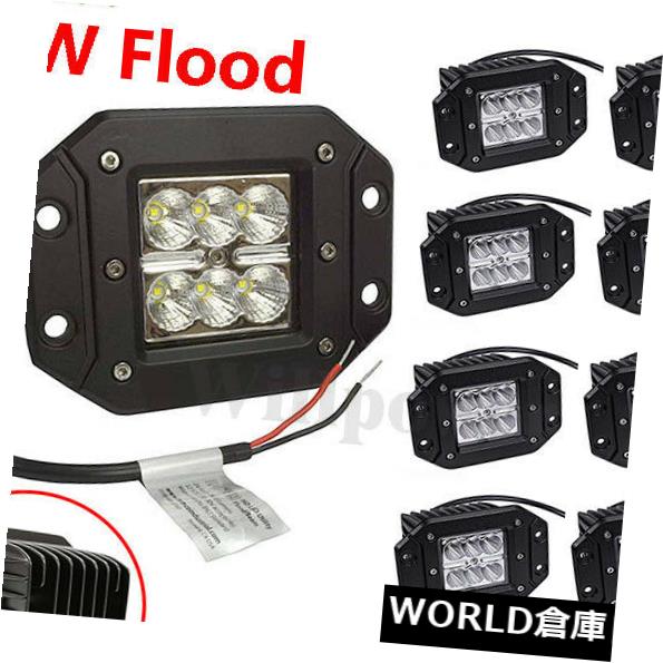LEDライトバー オフロードジープSUV ATV車のトラックのための10X 3inch-5inch 18Wの洪水LEDの仕事のライトバー 10X 3inch-5inch 18W Flood LED Work Light Bar for Off road Jeep SUV ATV Car Truck 【並行輸入品】