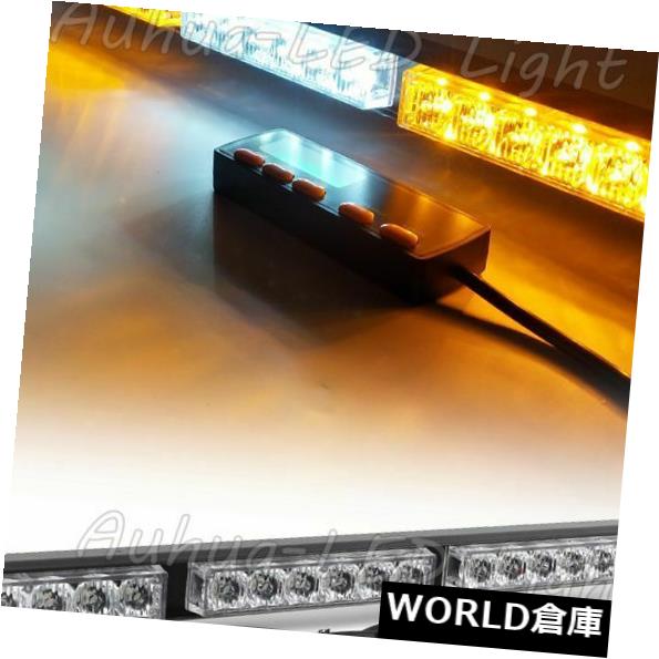 LEDライトバー 24 "72W LEDアンバーホワイトフラッシュ交通アドバイザー緊急警報ストロボライトバー 24" 72W LED Amber White Flash Traffic Advisor Emergency Warning Strobe Light Bar 【並行輸入品】｜カスタムパーツ WORLD倉庫