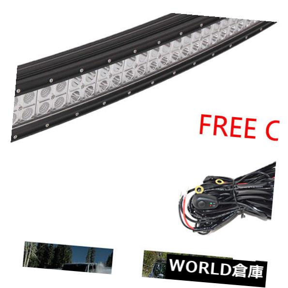 LEDライトバー SUVのボートのトラックケーブルを運転する42inch 240Wはコンボのオフロード仕事LEDのライトバーを曲げました 42inch 240W Curved Combo Offroad Work LED Light Bar Driving SUV Boat Truck Cable 【並行輸入品】