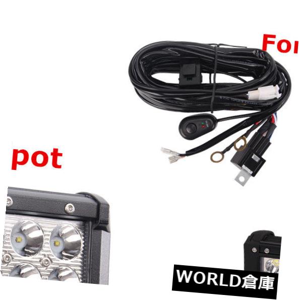 LEDライトバー 50インチ288W LEDライトバーコンボランプオフロードトラック+ワイヤー+ 4インチ ch 18WポッドPK 52 \