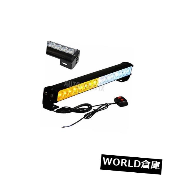 LEDライトバー LEDホワイトアンバーイエローバー緊急トラックストロボフラッシュライト警告で18 18 in LED White Amber Yellow Bar Emergency Truck Strobe Flash Light Warning 【並行輸入品】