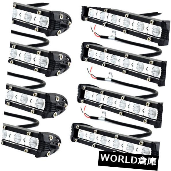 LEDライトバー 10ピース7インチ18ワット洪水スリムledワークライトバー単一行オフロードドライビングランプ 10pcs 7\