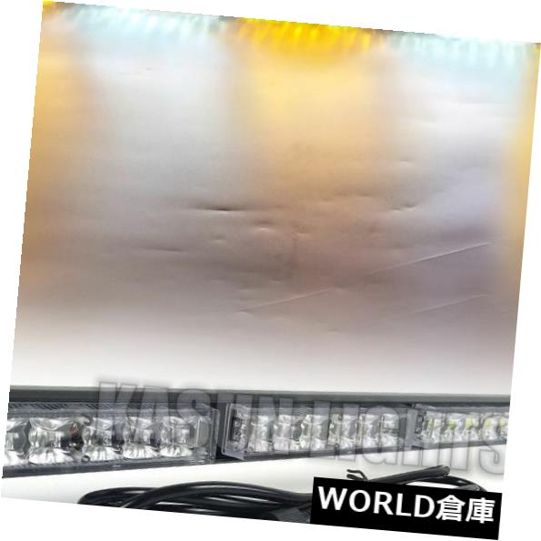 LEDライトバー 31？ 30 W LEDトラフィックアドバイザーストロボライトバーフラッシュ警告灯アンバー/ホワイト 31“ 30 W LED TRAFFIC ADVISOR STROBE LIGHT BAR FLASH WARNING LIGHTS AMBER/WHITE 【並行輸入品】