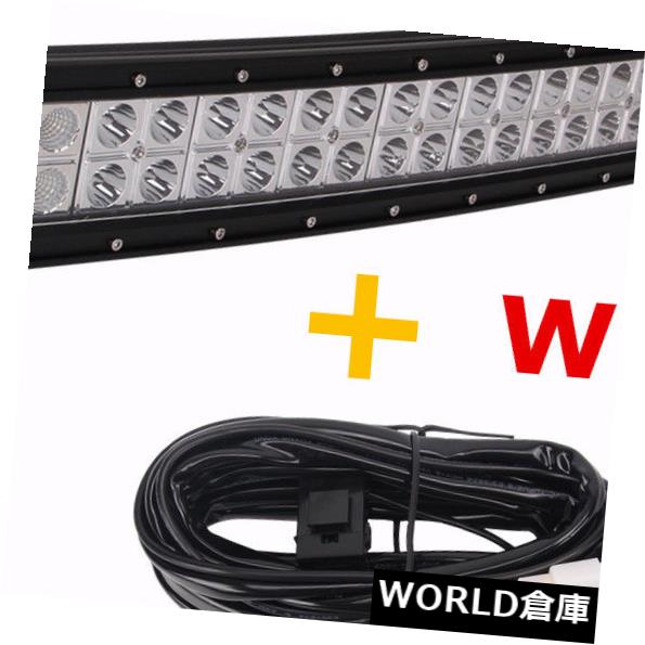 LEDライトバー 52インチ300WカーブLEDワークライトバーコンボトラックオフロードボート+ワイヤリングハーネス 52inch 300W Curved LED Work Light Bar Combo Truck Offroad Boat+Wiring Harness 【並行輸入品】