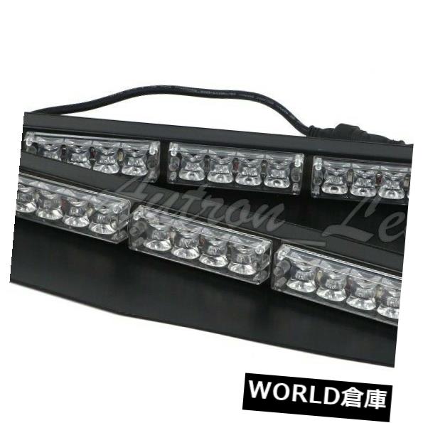LEDライトバー 琥珀色 白色LEDストロボライトバーバイザーデッキ分割信号フラッシュレスポンストラック Amber & White LED Strobe Light Bar Visor Deck Split Signal Flash Response Trucks 【並行輸入品】