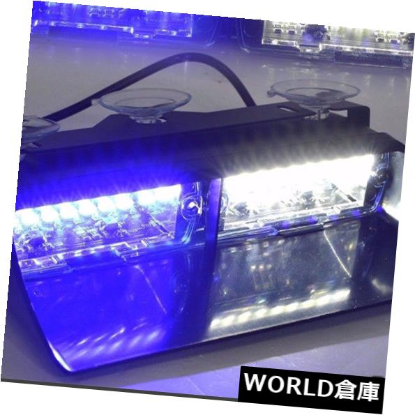 【楽天市場】LEDライトバー 16 LEDフロントガラス緊急警告ダッシュフラッシュストロボライトバー12Vブルーホワイト 16 LED