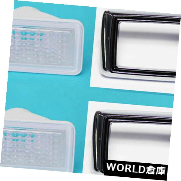 サイドマーカー 新しい！ 1969年マスタングマーカーライトランプ、FoMoCoロゴ入りベゼルフロントサイドペア NEW! 1969 Mustang Marker Light Lamps Bezels Front Side Pair with FoMoCo Logo 【並行輸入品】