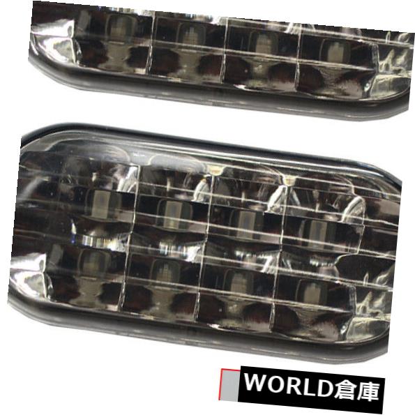 サイドマーカー 2W黄色ライトサイドマーカーランプLEDフィットVWジェッタゴルフ99-04煙ABS高 2X Yellow Light Side Marker Lamp LED Fit For VW Jetta Golf 99-04 Smoke ABS High 【並行輸入品】