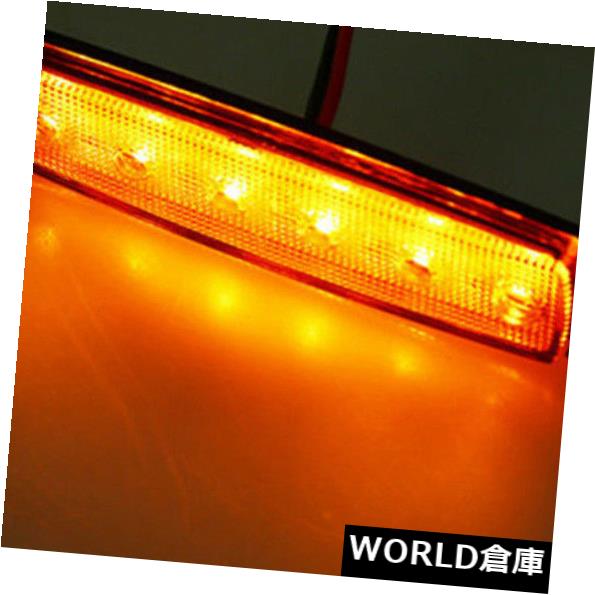 サイドマーカー 10倍Amber12V 6 LEDサイドマーカーライト＆amp; A クリアランスランプフロント/リアユニバーサル 10x Amber12V 6 LED Side Marker Light & Clearance Lamp Front/Rear Universal 【並行輸入品】