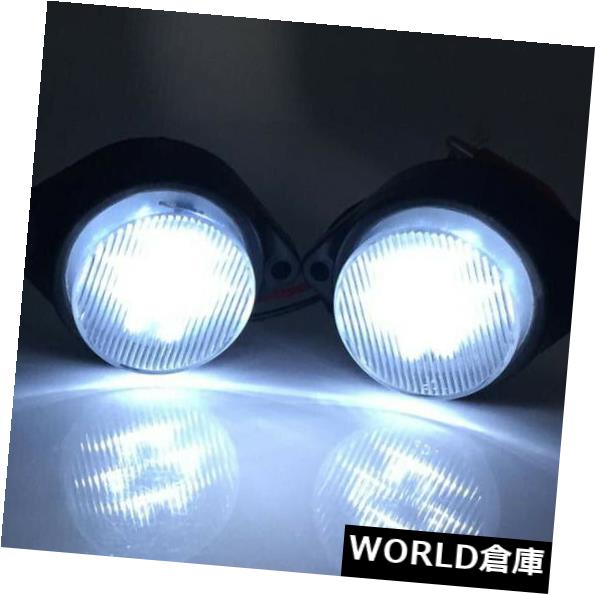 サイドマーカー 車のトレーラートラックのボートのための2部分の白6 LEDの側面マーカーの整理ライト 2 Pieces White 6 LED Side Marker Clearance Lights for Car Trailer Truck Boat 【並行輸入品】