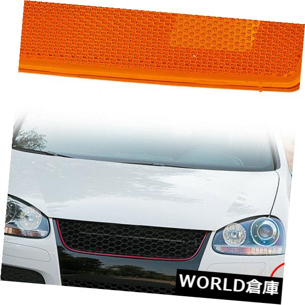 サイドマーカー 05-09 VW GTI JETTA RABBIT MK5用フロント左側マーカーライトランプイエローレンズ For 05-09 VW GTI JETTA RABBIT MK5 Front Left Side Marker Light Lamp Yellow Lens 【並行輸入品】