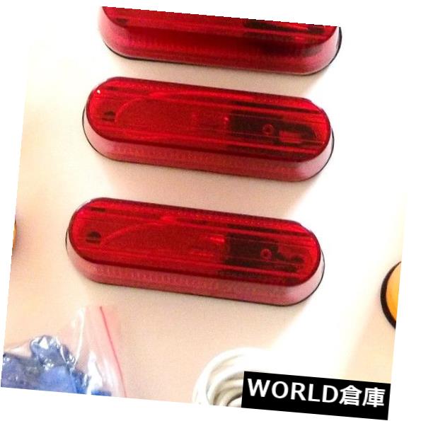 サイドマーカー 12pcグリップランニングライト赤アンバーサイドマーカーターンシグナルトラックトレーラー37315 12pc GRIP RUNNING LIGHTS RED AMBER SIDE MARKER TURN SIGNAL TRUCK TRAILER 37315 【並行輸入品】