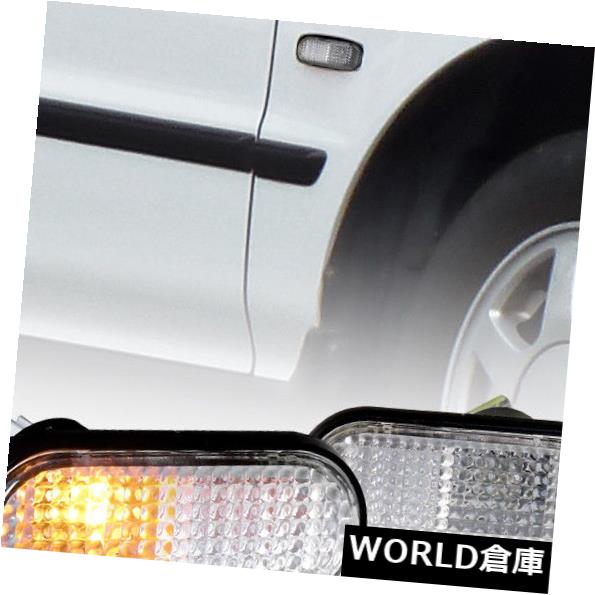 サイドマーカー 1992-1995年ホンダシビックフラットサイドマーカーターンシグナルライトの交換を For 1992-1995 Honda Civic Flat Side Marker Turn Signal Lights Clear Replacement 【並行輸入品】