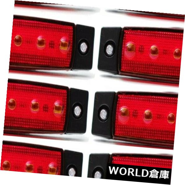 サイドマーカー 10x 12V SMD LEDレッドリアサイドマーカーライトポジショントラックトレーラートラック車両 10x 12V SMD LED Red Rear Side Marker Light Position Truck Trailer Lorry Vehicle 【並行輸入品】