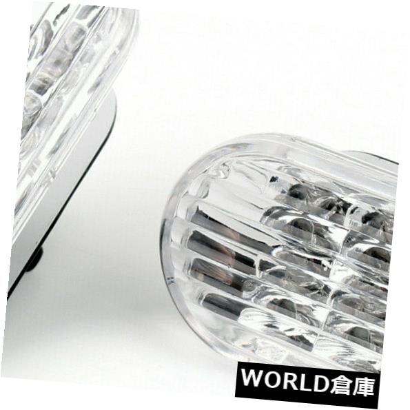サイドマーカー VWゴルフジェッタパサート用クリアブルーLEDサイドフェンダーマーカーライトランプホワイト Clear Blue LED Side Fender Marker Light Lamp White For VW Golf Jetta Passat 【並行輸入品】