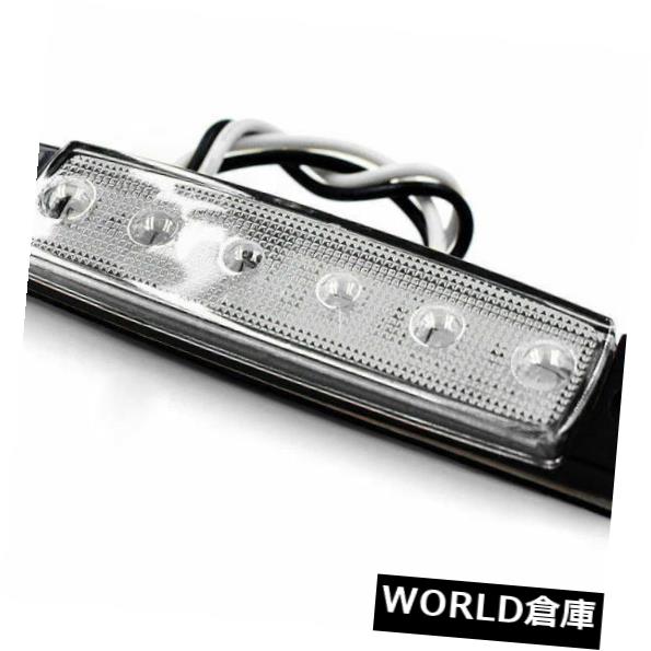 サイドマーカー ユニバーサル10個サイドマーカーインジケーターライトトレーラートラック6 LEDホワイトランプ12V Universal 10Pcs Side Marker Indicators Light Trailer truck 6 LED White Lamp 12V 【並行輸入品】