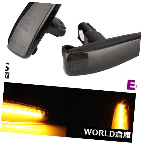 サイドマーカー 2ピース煙LEDサイドフェンダーターンシグナルライトランプ8351A001用ランサーエボxトップ+ 2Pcs Smoke LED Side Fender Turn Signal Light Lamp 8351A001 For Lancer EVO X Top+ 【並行輸入品】 29,029円