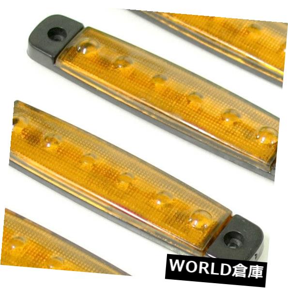 サイドマーカー 4xアンバー6 LEDサイドマーカーインジケータライト24 Vトラックローリートレーラーシャーシ 4x Amber 6 LED Side Marker Indicator Lights 24V Truck Lorry Trailer Chassis 【並行輸入品】