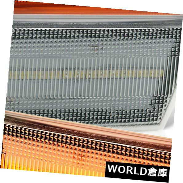 サイドマーカー 2005-2010年のクライスラー300のための明確なレンズのこはく色LEDの前側のマーカーハウジング信号 Clear Lens Amber LED Front Side Marker Housing Signal For 2005-2010 Chrysler 300 【並行輸入品】