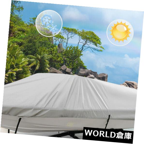 ボートカバー 灰色14-16フィート90 "300 D Vハルボートカバープロテクター防水Trailerable Gray 14-16ft 90" 300D V-Hull Boat Cover Protector Waterproof Trailerable 【並行輸入品】｜カスタムパーツ WORLD倉庫