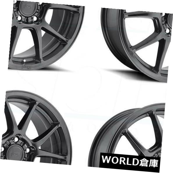 海外輸入ホイール 17x8ニッチメッシーナM174 5x112 40マットブラックホイールリムセット(4) 17x8 Niche Messina M174 5x112 40 Matte Black Wheels Rims Set(4) 【並行輸入品】|カスタムパーツ WORLD倉庫