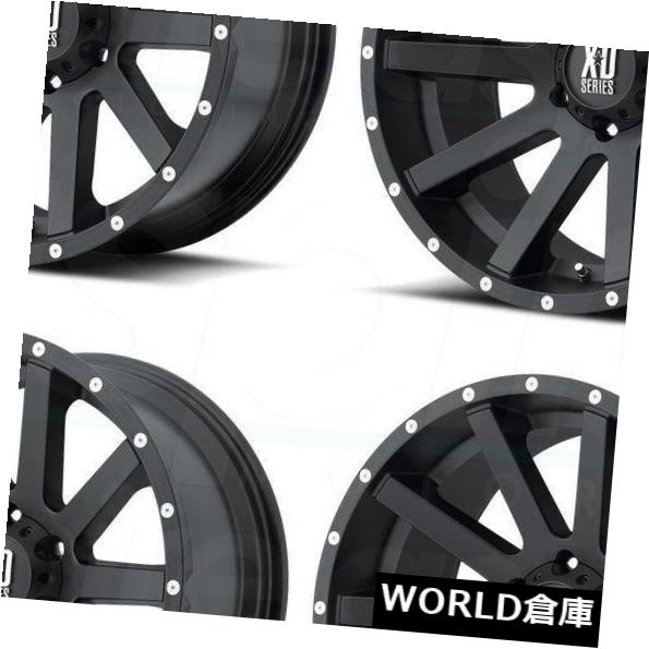 海外輸入ホイール 17x8 XD XD818 Heist 6x4.5 / 6x114.3 35ブラックミルドリップホイールリムセット（4） 17x8 XD XD818 Heist 6x4.5/6x114.3 35 Black Milled Lip Wheels Rims Set(4) 【並行輸入品】｜カスタムパーツ WORLD倉庫