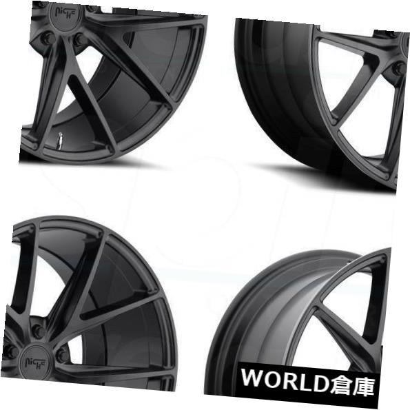 海外輸入ホイール 17x8ニッチミサノM117 5x114.3 40マットブラックホイールリムセット（4） 17x8 Niche Misano M117 5x114.3 40 Matte Black Wheels Rims Set(4) 【並行輸入品】｜カスタムパーツ WORLD倉庫