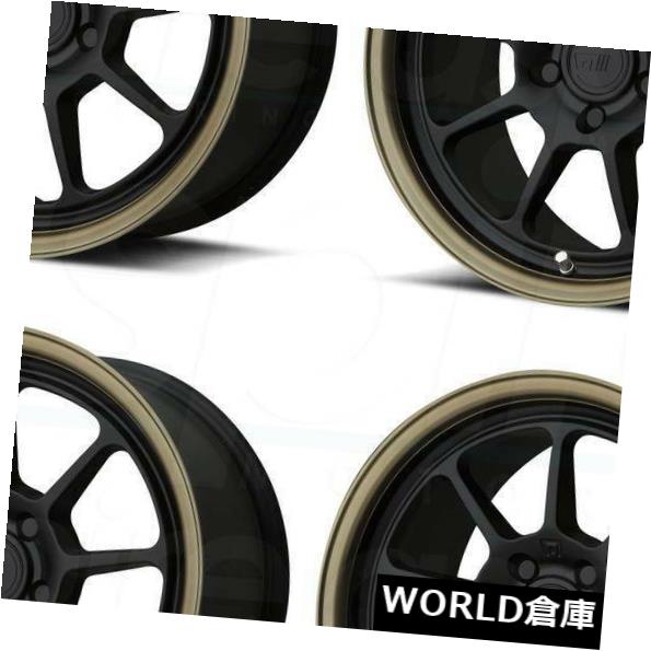 海外輸入ホイール 18x9.5 Motegi MR135 5x112 25ブラックブロンズホイールリムセット（4） 18x9.5 Motegi MR135 5x112 25 Black Bronze Wheels Rims Set(4) 【並行輸入品】｜カスタムパーツ WORLD倉庫