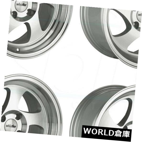 海外輸入ホイール 18x9.5ウィスラーKR1 5x100 35機械加工シルバーホイールリムセット(4) 18x9.5 Whistler KR1 5x100 35 Machined Silver Wheels Rims Set(4) 【並行輸入品】|カスタムパーツ WORLD倉庫