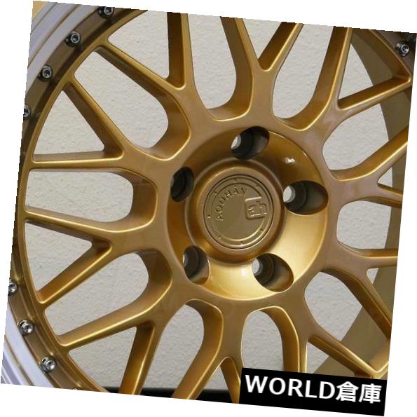 海外輸入ホイール 18x9.5 Aodhan AH02 AH2 5x108 30ゴールドホイールリムセット（4） 18x9.5 Aodhan AH02 AH2 5x108 30 Gold Wheels Rims Set(4) 【並行輸入品】｜カスタムパーツ WORLD倉庫