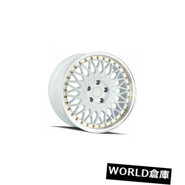 海外輸入ホイール 18x8.5 Aodhan AH05 AH5 5x120 35ホワイトゴールドリベットホイールリムセット（4） 18x8.5 Aodhan AH05 AH5 5x120 35 White Gold Rivet Wheels Rims Set(4) 【並行輸入品】｜カスタムパーツ WORLD倉庫