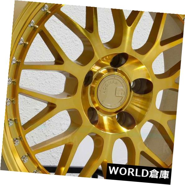 海外輸入ホイール 18x9.5 Aodhan AH02 AH2 5x120 30 Gold Machined Face Wheels Rims Set（4） 18x9.5 Aodhan AH02 AH2 5x120 30 Gold Machined Face Wheels Rims Set(4) 【並行輸入品】｜カスタムパーツ WORLD倉庫