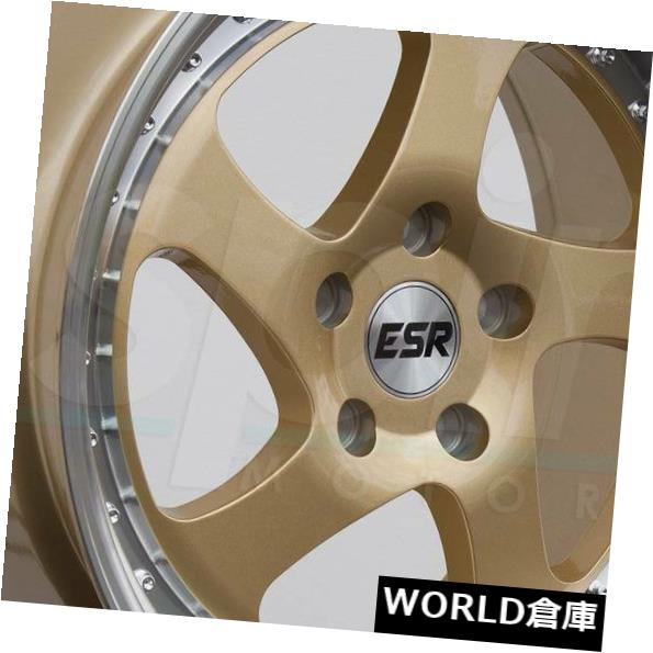 海外輸入ホイール 17x8.5 ESR SR02 SR2 5x100 30ゴールドホイールリムセット(4) 17x8.5 ESR SR02 SR2 5x100 30 Gold Wheels Rims Set(4) 【並行輸入品】|カスタムパーツ WORLD倉庫