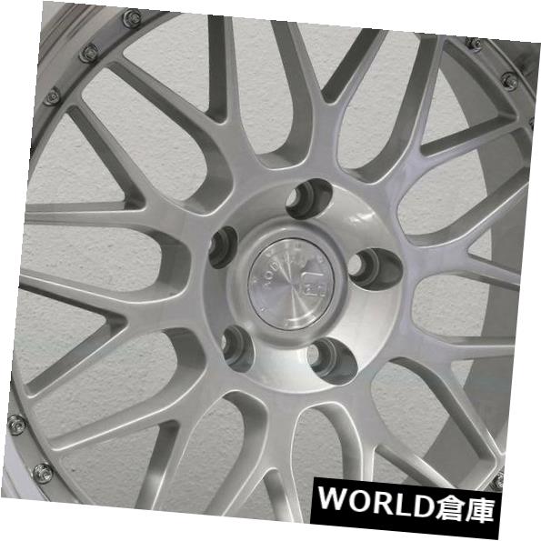 海外輸入ホイール 18x8.5 Aodhan AH02 AH2 5x112 35シルバーホイールリムセット（4） 18x8.5 Aodhan AH02 AH2 5x112 35 Silver Wheels Rims Set(4) 【並行輸入品】