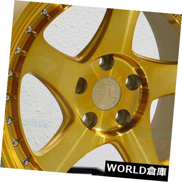 海外輸入ホイール 18x9.5 Aodhan AH01 AH1 5x112 35ゴールド加工フェイスホイールリムセット(4) 18x9.5 Aodhan AH01 AH1 5x112 35 Gold Machined Face Wheels Rims Set(4) 【並行輸入品】|カスタムパーツ WORLD倉庫