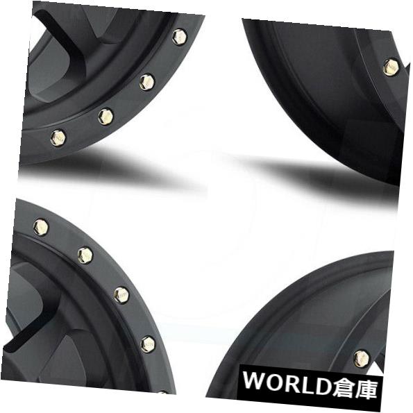 海外輸入ホイール 15x8メソッドMR304ダブルスタンダード5x4.5 -24マットブラックホイールリムセット(4) 15x8 Method MR304 Double Standard 5x4.5 -24 Matte Black Wheels Rims Set(4) 【並行輸入品】|カスタムパーツ WORLD倉庫