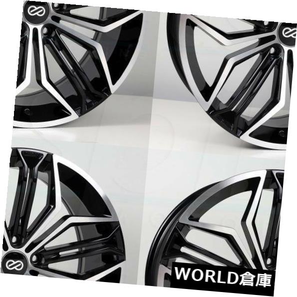 海外輸入ホイール 17x7.5 Enkei Cuv 5x108 45ブラックマシニングホイールリムセット（4） 17x7.5 Enkei Cuv 5x108 45 Black Machined Wheels Rims Set(4) 【並行輸入品】｜カスタムパーツ WORLD倉庫