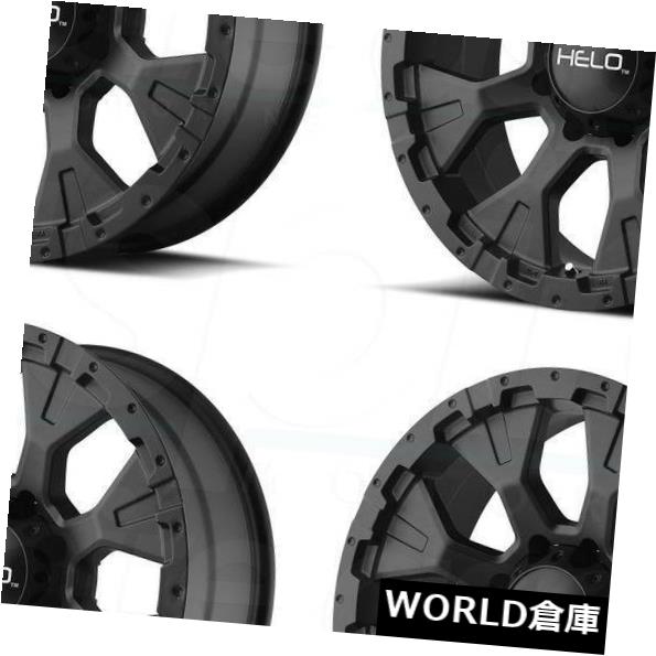 海外輸入ホイール 18x9 Helo HE878 8x6.5 / 8x165.1 -12サテンブラックホイールリムセット（4） 18x9 Helo HE878 8x6.5/8x165.1 -12 Satin Black Wheels Rims Set(4) 【並行輸入品】