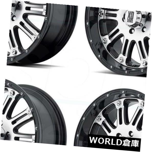 海外輸入ホイール 16x8 XD XD795ホス6x5.5 / 6x139.7 0ブラックマシンホイールリムセット（4） 16x8 XD XD795 Hoss 6x5.5/6x139.7 0 Black Machine Wheels Rims Set(4) 【並行輸入品】