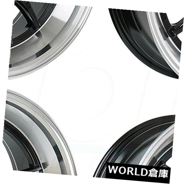 海外輸入ホイール 18x9.5 F1R F102 5x100 38ブラックポリッシュリップホイールリムセット(4) 18x9.5 F1R F102 5x100 38 Black Polish Lip Wheels Rims Set(4) 【並行輸入品】|カスタムパーツ WORLD倉庫