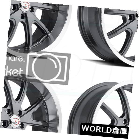 海外輸入ホイール 18x8.5 / 18x9.5 Vision 143トルク5x115 10/12ガンメタルホイールリムセット(4) 18x8.5/18x9.5 Vision 143 Torque 5x115 10/12 Gunmetal Wheels Rims Set(4) 【並行輸入品】|カスタムパーツ WORLD倉庫