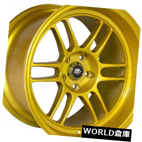 海外輸入ホイール 17x9.5 MST鈴鹿5x112 20ゴールドホイールリムセット（4） 17x9.5 MST Suzuka 5x112 20 Gold Wheels Rims Set(4) 【並行輸入品】