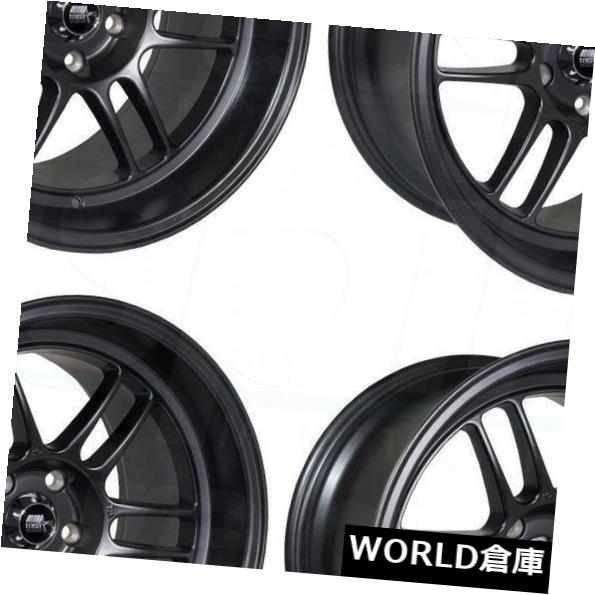 海外輸入ホイール 17x9.5 MST鈴鹿5x112 20マットブラックホイールリムセット（4） 17x9.5 MST Suzuka 5x112 20 Matte Black Wheels Rims Set(4) 【並行輸入品】