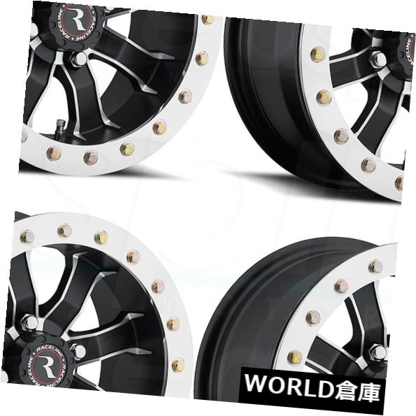 海外輸入ホイール 14x7 Raceline A71 Mamba Beadlock 4x137 10ブラックホイールリムセット（4） 14x7 Raceline A71 Mamba Beadlock 4x137 10 Black Wheels Rims Set(4) 【並行輸入品】