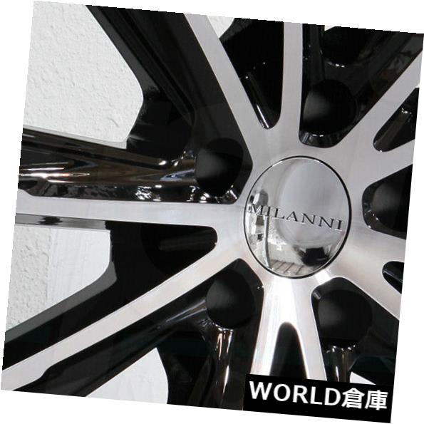 海外輸入ホイール 18x8.5 Milanni 471 Splinter 5x120 38ブラックマシニングホイールリムセット（4） 18x8.5 Milanni 471 Splinter 5x120 38 Black Machined Wheels Rims Set(4) 【並行輸入品】｜カスタムパーツ WORLD倉庫