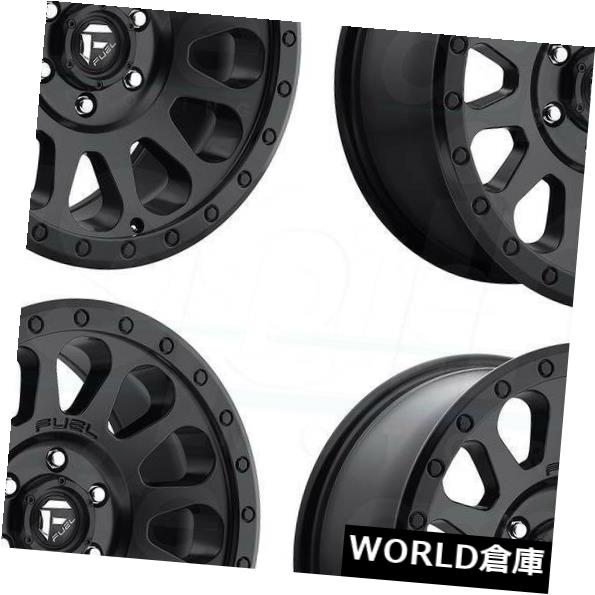 海外輸入ホイール 16x8 Fuel Vector D579 6x5.5 / 6x139.7 1マットブラックホイールリムセット（4） 16x8 Fuel Vector D579 6x5.5/6x139.7 1 Matte Black Wheels Rims Set(4) 【並行輸入品】